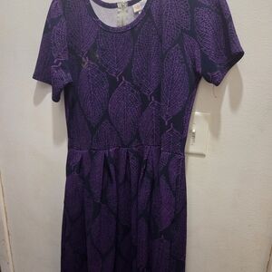 LuLaRoe Purple Patterned Dress
